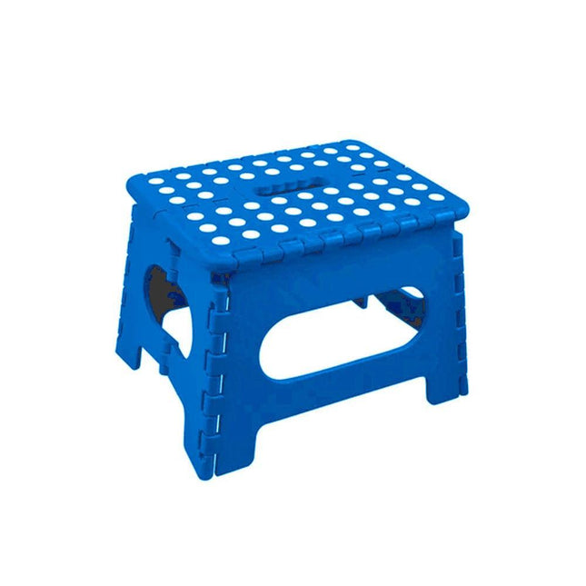 Plastic Folding Stool Portable Chair Outdoor Camping Blue.