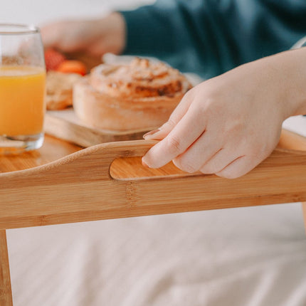 Foldable Bamboo Bed Tray / Breakfast Serving Table.