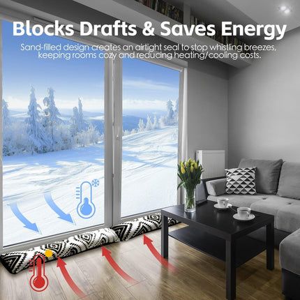 2 Pcs Door Window Draught Stopper.