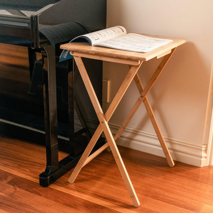 2pc Bamboo Folding Laptop Tray & Snack Table.