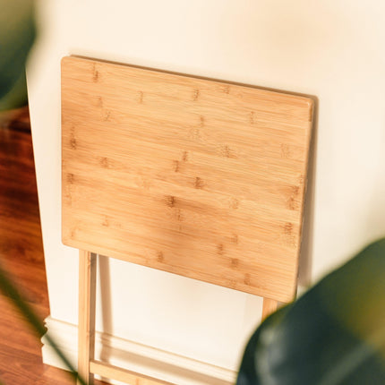 2pc Bamboo Folding Laptop Tray & Snack Table.