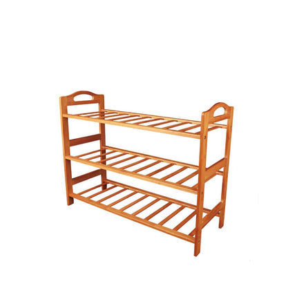 Bamboo 3 Tiers Layers  Storage Shoe Rack & Organiser.