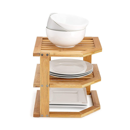 3 Tiers Bamboo Kitchen Rack Storage.