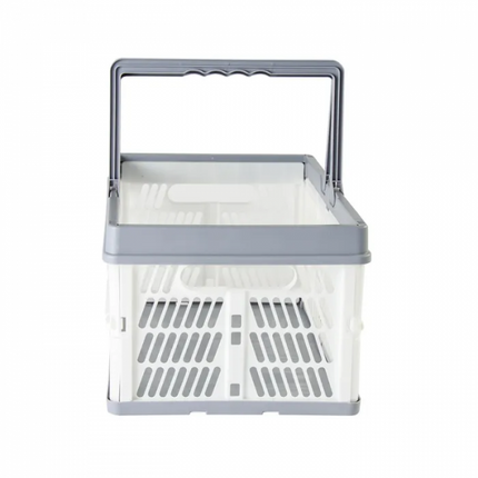 Collapsible Plastic Grocery Shopping Baskets Storage Crates with Handles.