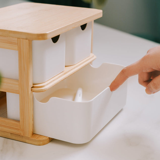 Bamboo Fibre Storage Drawer Set.