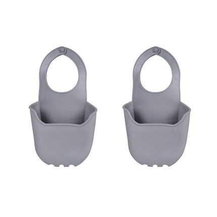 2 pcs Sink Caddy Silicone Sponge Rack – Adjustable Silicone Kitchen Sink Organizer.
