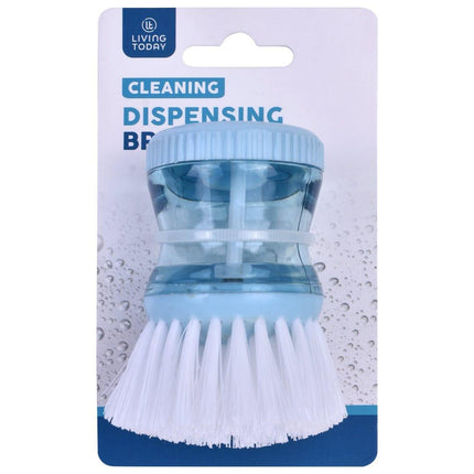 Soap Dispensing Kitchen Brush for Dish Pan Sink Cleaning.