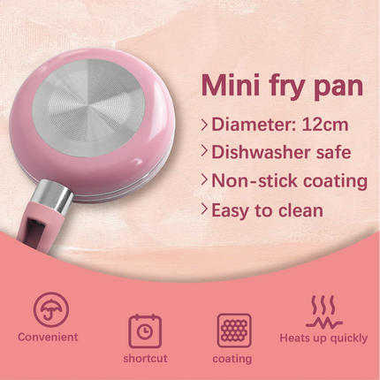 12cm Mini Non Stick Aluminium Frying Pan Round Egg Pan.