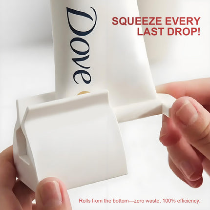 4 Pcs Toothpaste Rolling Dispensers Squeezer – Compact, Durable PP, Non-Slip Base.