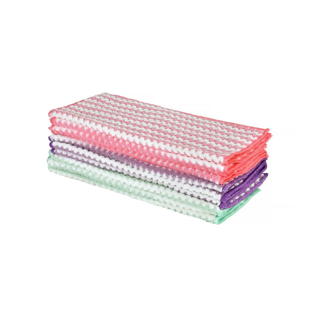 10 Pcs Super Absorbent Reusable Microfibre Cleaning Cloths 30 x 30 cm.