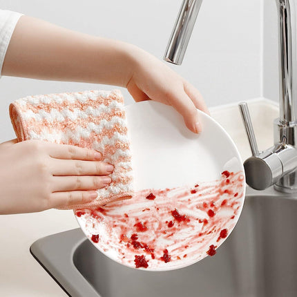 10 Pcs Super Absorbent Reusable Microfibre Cleaning Cloths 30 x 30 cm.