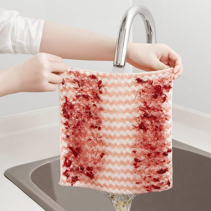10 Pcs Super Absorbent Reusable Microfibre Cleaning Cloths 30 x 30 cm.
