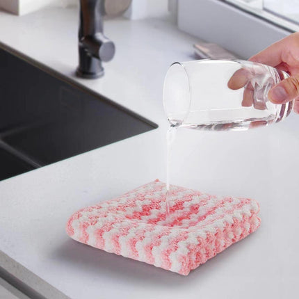 10 Pcs Super Absorbent Reusable Microfibre Cleaning Cloths 30 x 30 cm.