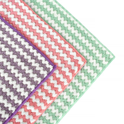 10 Pcs Super Absorbent Reusable Microfibre Cleaning Cloths 30 x 30 cm.