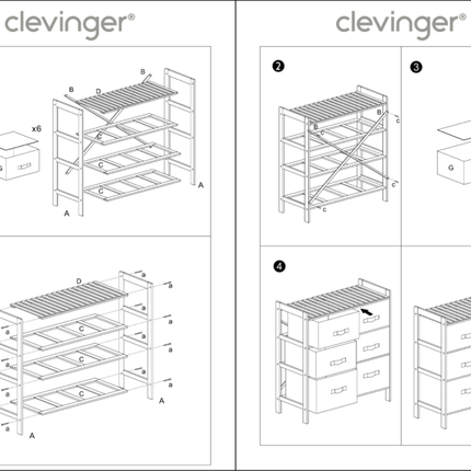 6 Drawer Bamboo Storage Chest.