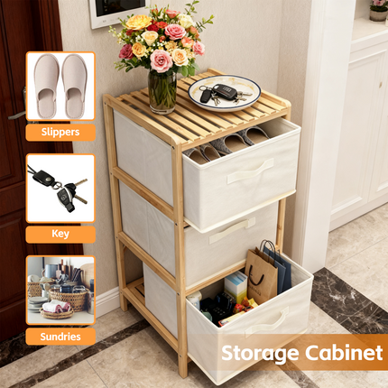3 Drawer Bammboo Storage Chest.