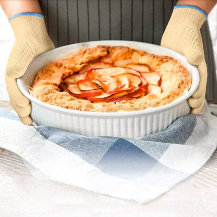 1 Pair 5 Finger Oven Mitt BBQ Grill Gloves.
