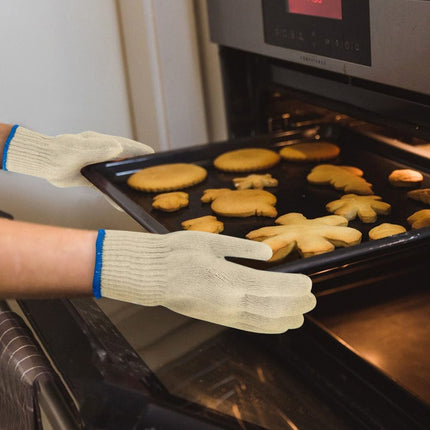 2 Pair 5 Finger Oven Mitt BBQ Grill Gloves.