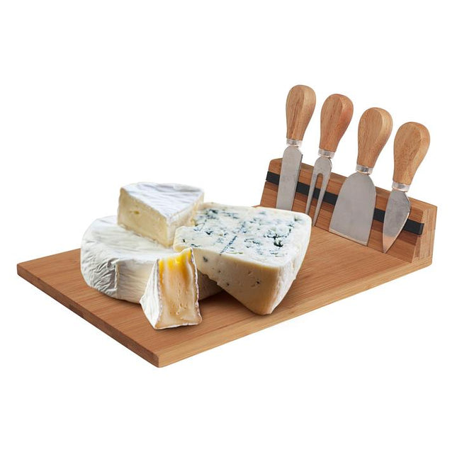 Bamboo Cheese Board and Knife Set.