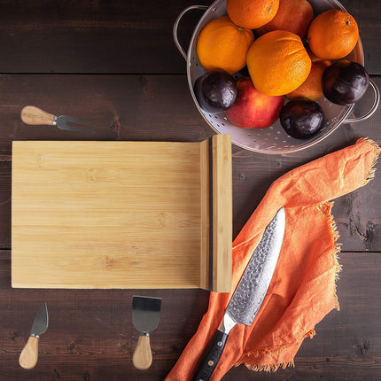 Bamboo Cheese Board and Knife Set.