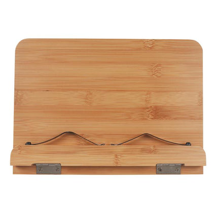 Bamboo Book Stand - Adjustable Book Stand - Book, Recipes, Tablet Portable Holder.