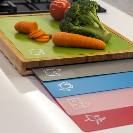 Bamboo Chopping Board With 5 Inserts.