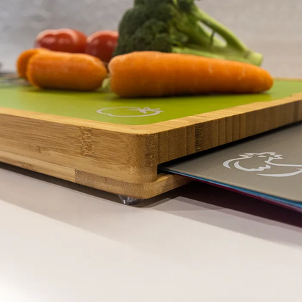 Bamboo Chopping Board With 5 Inserts.