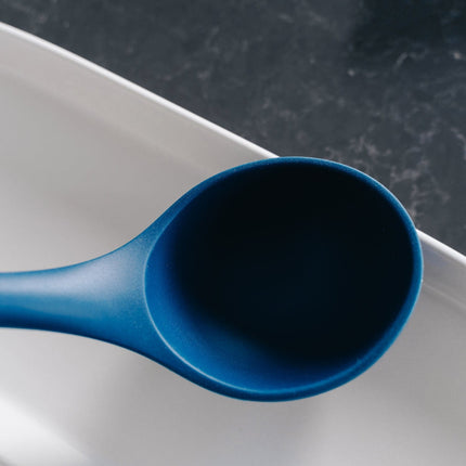 Beechwood & silicone ladle navy.
