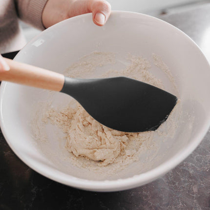 Beechwood & silicone spatula charcoal.