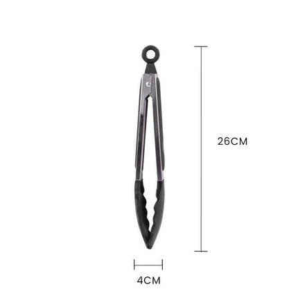 Stainless steel & silicone tongs charcoal.