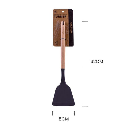 Beechwood & silicone turner charcoal.