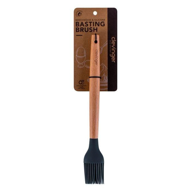 Beechwood & silicone basting brush charcoal.