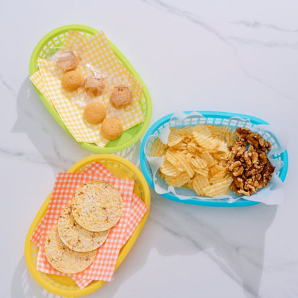 Cook Easy Set of 3 Oval Plastic Snack Baskets.
