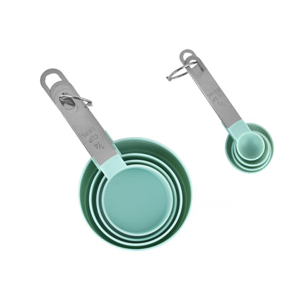 Stackable 4 Measuring Cup Set & 4 Spoon Set.