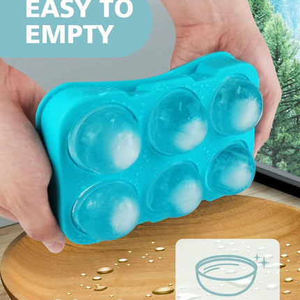 Easy Pop Silicone 6 Sphere Ice Cube Tray.