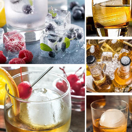 Easy Pop Silicone 6 Sphere Ice Cube Tray.