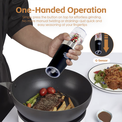 2 Pcs Gravity Sensor Electric Salt and Pepper Spice Grinder.