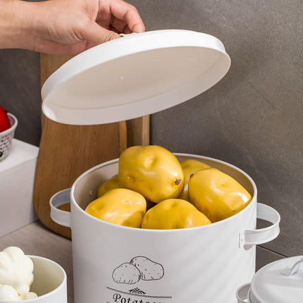 3 pcs Galvanised Iron Fruit Vegetable Storage Tins.