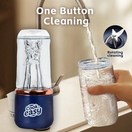 400ml USB-C Rechargeable Portable Juicer with Travel Lid – Personal Blender for Smoothies & Shakes.