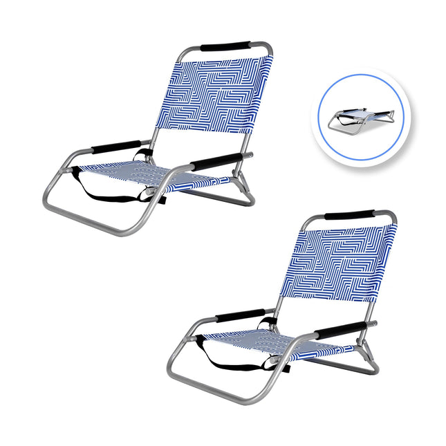 2pc Lazy Dayz Foldable Beach Chair - Makena.