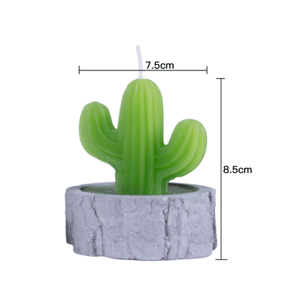 4Pcs/set Simulation Plant Cactus Candle Tea Light Home Decor Table Tealight Mini.