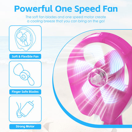 Lazy Dayz Water Spray Fan - Pink.