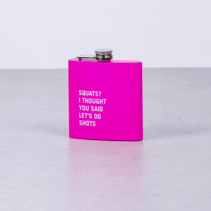 2 Pcs Stainless Steel Hip Flask (175 ml Each) – Funny Quotes, 4 Super‑Bright Colours.