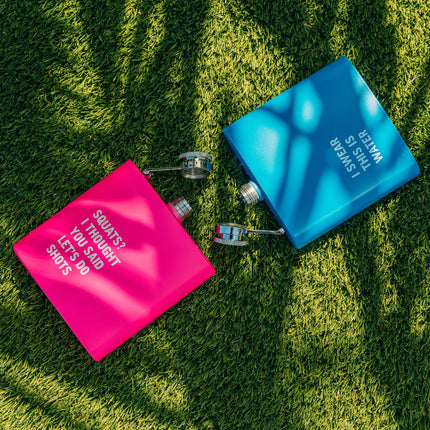 2 Pcs Stainless Steel Hip Flask (175 ml Each) – Funny Quotes, 4 Super‑Bright Colours.