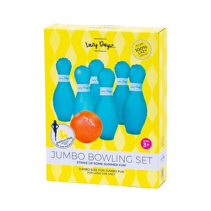 7 Pcs Lazy Dayz Pool Beach Inflatable Bowling Set Toy.