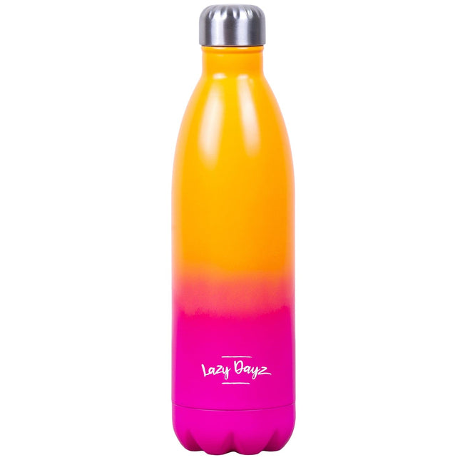Lazy Dayz Jumbo Drink Bottle 1L - Orange Pink Ombre.