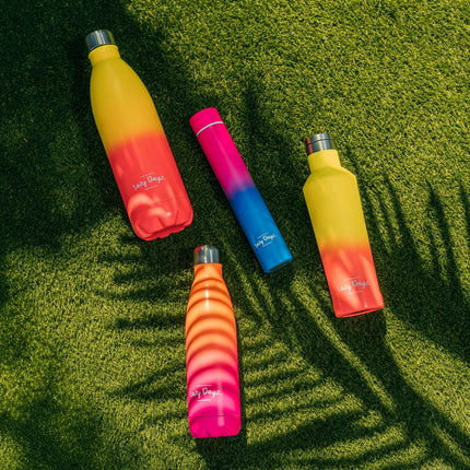 Lazy Dayz Jumbo Drink Bottle 1L - Orange Pink Ombre.