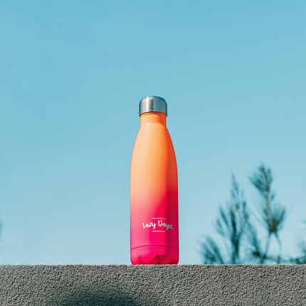 Lazy Dayz Jumbo Drink Bottle 1L - Orange Pink Ombre.