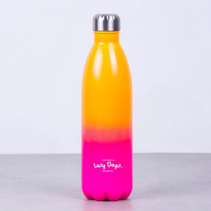 Lazy Dayz Jumbo Drink Bottle 1L - Orange Pink Ombre.