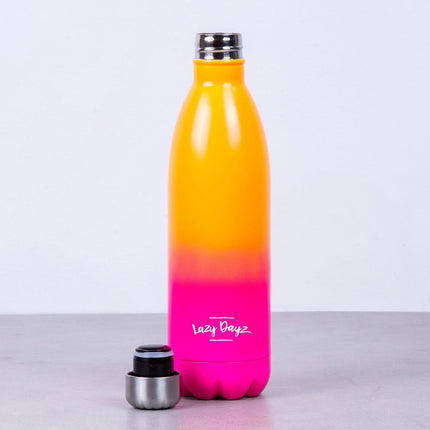 Lazy Dayz Jumbo Drink Bottle 1L - Orange Pink Ombre.